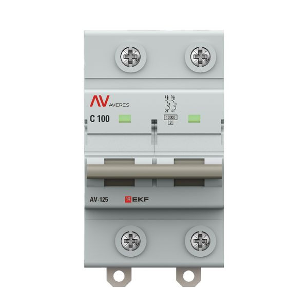 Выключатель автоматический AV-125 2P 100A (D) 10kA EKF AVERES mcb125-2-100D-av Выключатель автоматический AV-125 2P 100A (D) 10kA EKF AVERES mcb125-2-100D-av