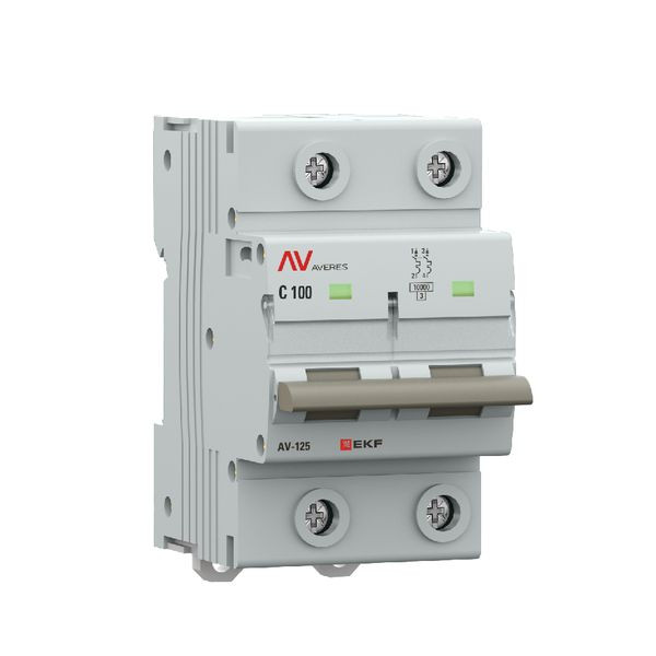 Выключатель автоматический AV-125 2P 100A (D) 10kA EKF AVERES mcb125-2-100D-av Выключатель автоматический AV-125 2P 100A (D) 10kA EKF AVERES mcb125-2-100D-av