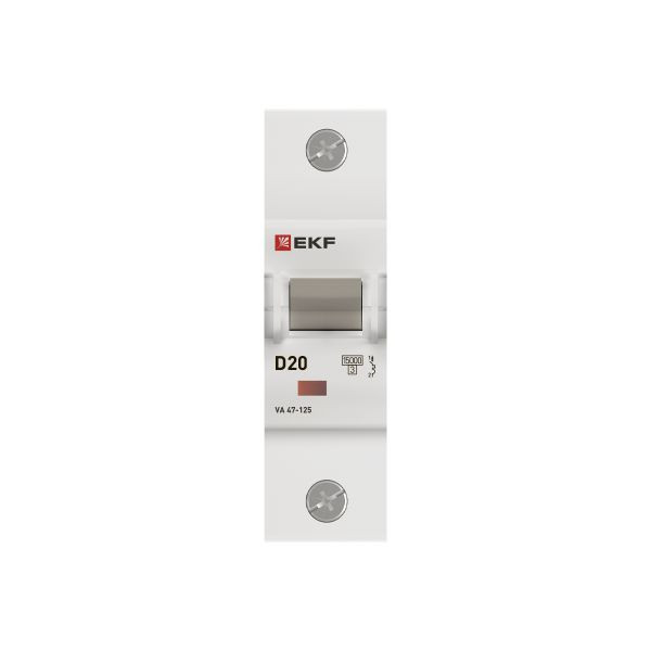 Автоматический выключатель ВА 47-125 1P 20А (D) 15кА PROXIMA EKF mcb47125-1-20D Автоматический выключатель ВА 47-125 1P 20А (D) 15кА PROXIMA EKF mcb47125-1-20D