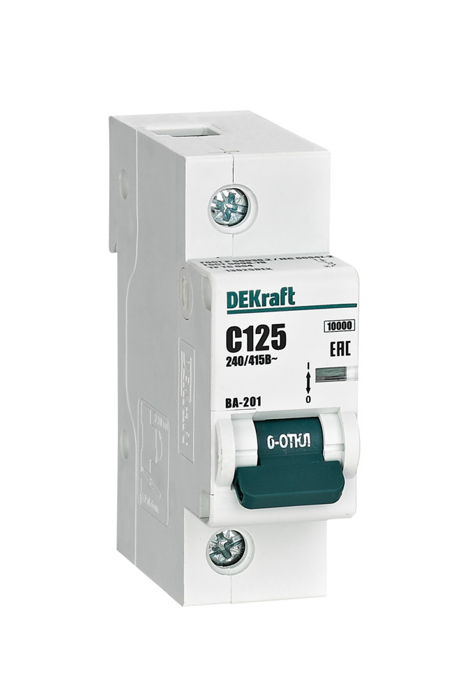 Автоматический выключатель 1Р 125А х-ка С ВА-201 10кА DEKraft 13025DEK Автоматический выключатель 1Р 125А х-ка С ВА-201 10кА DEKraft 13025DEK