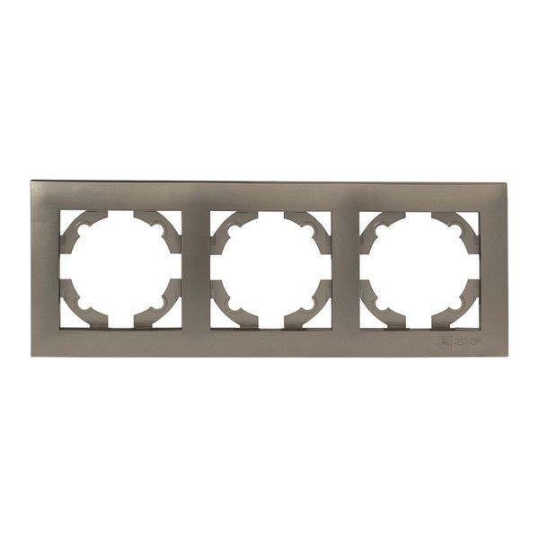 Валенсия Рамка 3-местная кашемир EKF EWM-G-303-40 Валенсия Рамка 3-местная кашемир EKF EWM-G-303-40