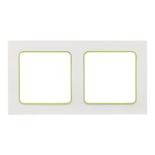 Стокгольм Рамка 2-местная белая с линией цвета зеленый EKF PROxima EXM-G-303-20 Стокгольм Рамка 2-местная белая с линией цвета зеленый EKF PROxima EXM-G-303-20