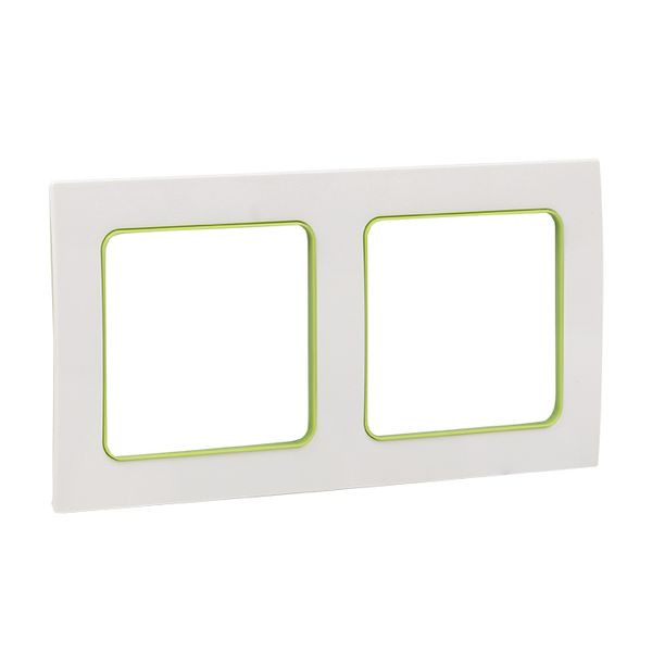 Стокгольм Рамка 2-местная белая с линией цвета зеленый EKF PROxima EXM-G-303-20 Стокгольм Рамка 2-местная белая с линией цвета зеленый EKF PROxima EXM-G-303-20