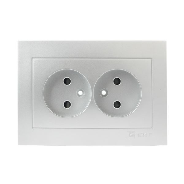 Валенсия лицевая панель розетка 2-местной б/з 10А сталь с защ, штор, EKF PROxima ESR10-L-102-30 Валенсия лицевая панель розетка 2-местной б/з 10А сталь с защ, штор, EKF PROxima ESR10-L-102-30