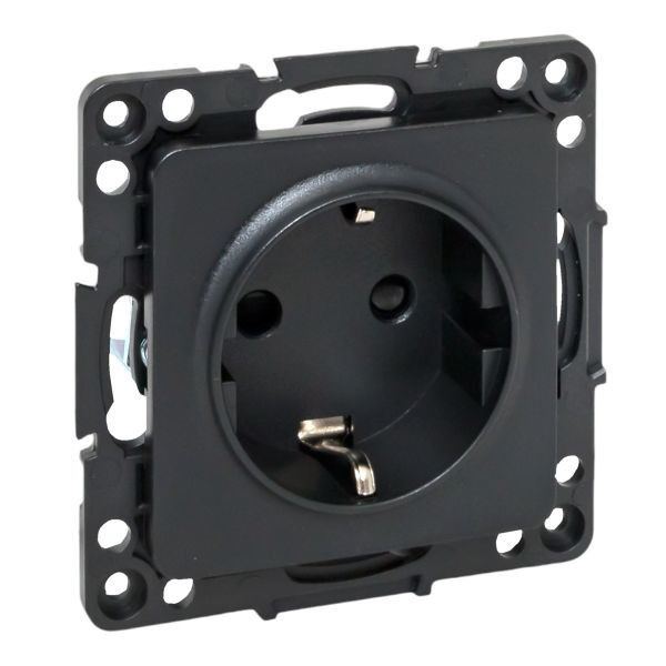 Стокгольм Механизм Розетки 1-местной с/з 16А автоматические клеммы черный с защ, штор, EKF PROxima EZR16-028-10 Стокгольм Механизм Розетки 1-местной с/з 16А автоматические клеммы черный с защ, штор, EKF PROxima EZR16-028-10