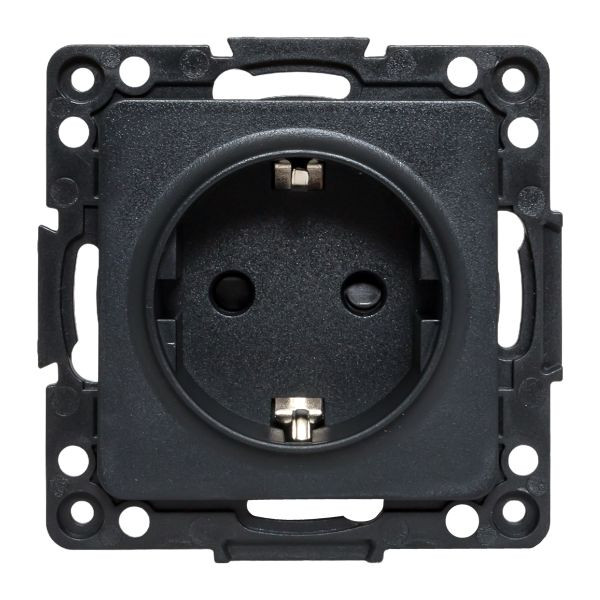 Стокгольм Механизм Розетки 1-местной с/з 16А автоматические клеммы черный с защ, штор, EKF PROxima EZR16-028-10 Стокгольм Механизм Розетки 1-местной с/з 16А автоматические клеммы черный с защ, штор, EKF PROxima EZR16-028-10