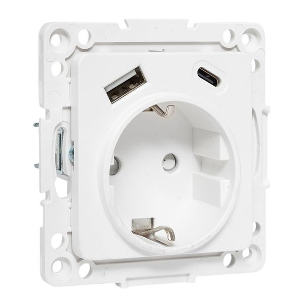 Стокгольм Механизм Розетки 1-местной с/з, USB A+C 16А винтовые клеммы белый с защ, штор, EKF EYR16-2USB-typeA-typeC Стокгольм Механизм Розетки 1-местной с/з, USB A+C 16А винтовые клеммы белый с защ, штор, EKF EYR16-2USB-typeA-typeC