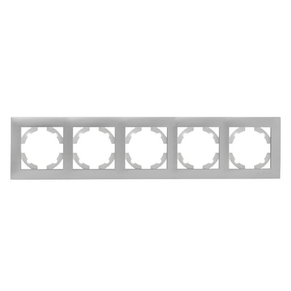 Валенсия Рамка 5-местная сталь EKF EWM-G-305-30 Валенсия Рамка 5-местная сталь EKF EWM-G-305-30