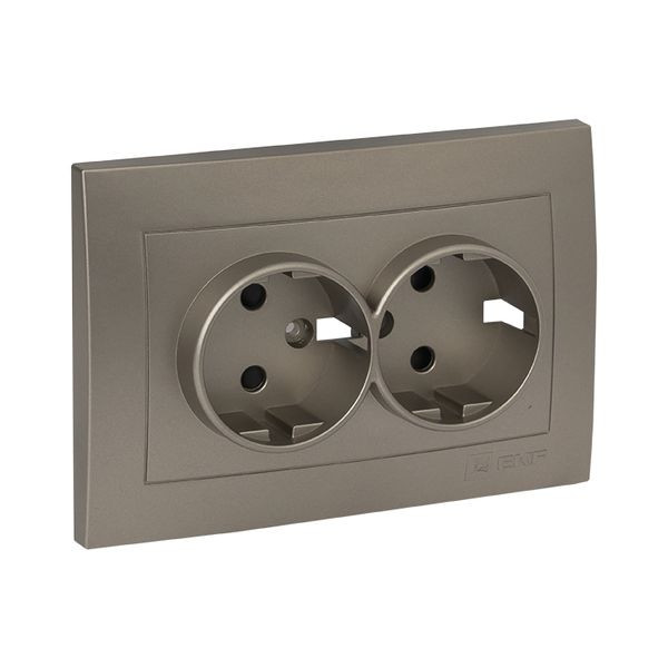 Валенсия лицевая панель розетки 2-местной с/з 16А кашемир с защ, штор, EKF PROxima ESR16-L-128-40 Валенсия лицевая панель розетки 2-местной с/з 16А кашемир с защ, штор, EKF PROxima ESR16-L-128-40