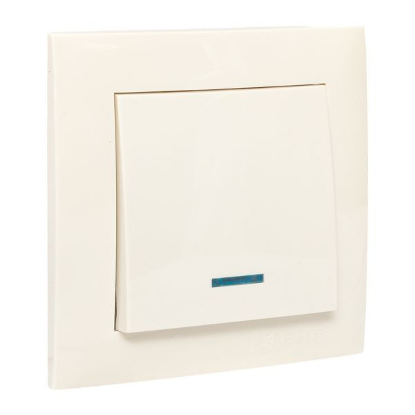 Валенсия выключатель 1-кл, 10А кремовый с индикатором EKF PROxima EWV10-121-20 Валенсия выключатель 1-кл, 10А кремовый с индикатором EKF PROxima EWV10-121-20
