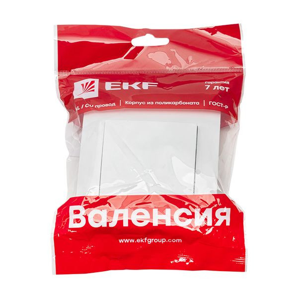 Валенсия выключатель 1-кл, 10А белый EKF PROxima EWV10-021-10 Валенсия выключатель 1-кл, 10А белый EKF PROxima EWV10-021-10