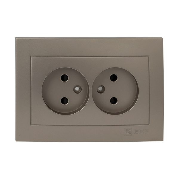 Валенсия лицевая панель розетка 2-местной б/з 10А кашемир с защ, штор, EKF PROxima ESR10-L-102-40 Валенсия лицевая панель розетка 2-местной б/з 10А кашемир с защ, штор, EKF PROxima ESR10-L-102-40