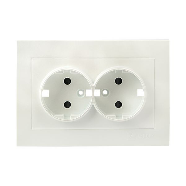 Валенсия лицевая панель розетки 2-местной с/з 16А жемчуг с защ, штор, EKF PROxima ESR16-L-128-50 Валенсия лицевая панель розетки 2-местной с/з 16А жемчуг с защ, штор, EKF PROxima ESR16-L-128-50