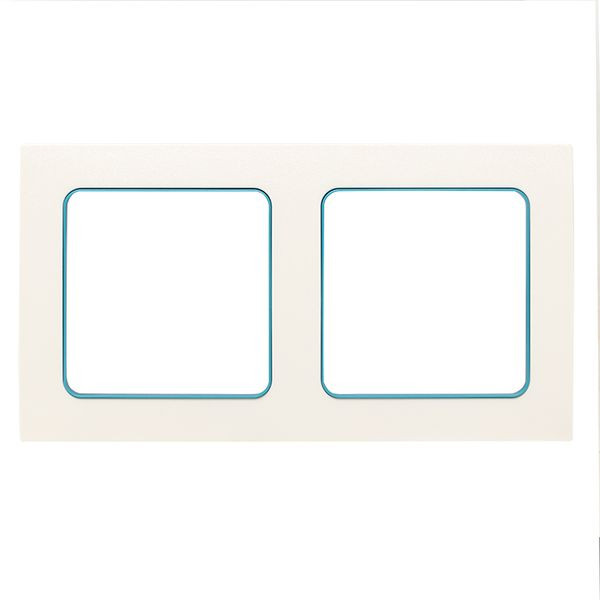 Стокгольм Рамка 2-местная белая с линией цвета синий EKF PROxima EXM-G-305-30 Стокгольм Рамка 2-местная белая с линией цвета синий EKF PROxima EXM-G-305-30