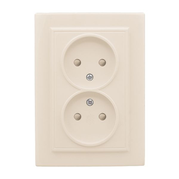 Розетка 2-мест, СП б/з 10А бежевый с защ, штор, Минск EKF ERR10-102-200 Розетка 2-мест, СП б/з 10А бежевый с защ, штор, Минск EKF ERR10-102-200