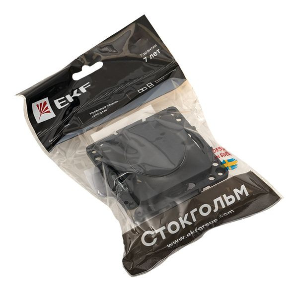 Стокгольм Механизм Розетки 1-местной с/з 16А автоматические клеммы черный с крышкой и защ, штор, IP44 EKF PROxima EZR16-028-10-44 Стокгольм Механизм Розетки 1-местной с/з 16А автоматические клеммы черный с крышкой и защ, штор, IP44 EKF PROxima EZR16-028-10-44