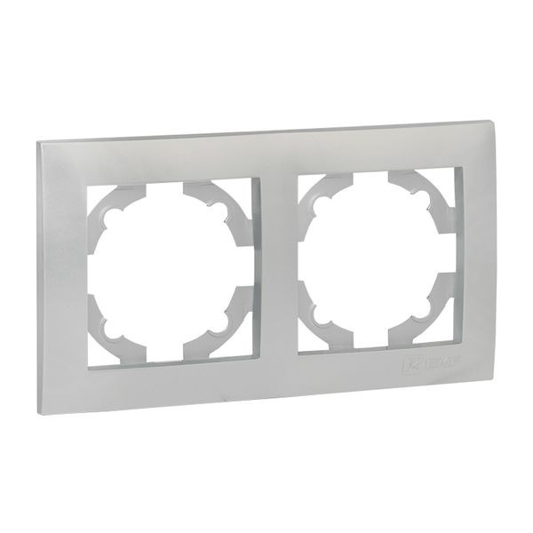 Валенсия Рамка 2-местная сталь EKF EWM-G-302-30 Валенсия Рамка 2-местная сталь EKF EWM-G-302-30