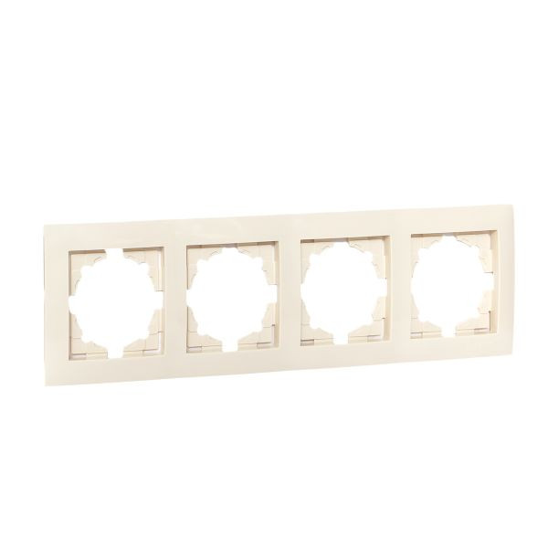 Валенсия Рамка 4-местная кремовая EKF EWM-G-304-20 Валенсия Рамка 4-местная кремовая EKF EWM-G-304-20