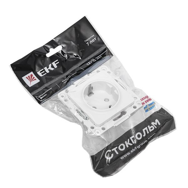 Стокгольм Механизм Розетки 1-местной с/з 16А автоматические клеммы белый с защ, штор, EKF PROxima EYR16-028-10 Стокгольм Механизм Розетки 1-местной с/з 16А автоматические клеммы белый с защ, штор, EKF PROxima EYR16-028-10