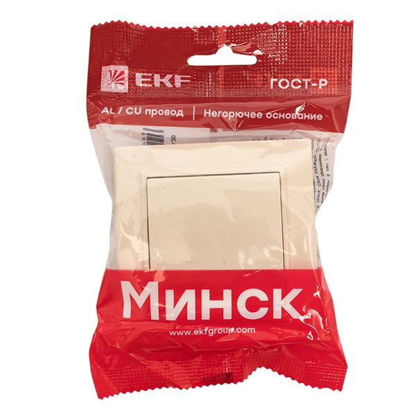 Минск Кнопка нажимная СП, 10А, бежевая EKF ERV10-028-20 Минск Кнопка нажимная СП, 10А, бежевая EKF ERV10-028-20