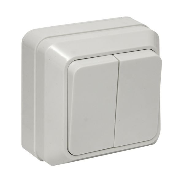 Рим Выключатель 2-клавишный 10А белый EKF ENV10-023-10 Рим Выключатель 2-клавишный 10А белый EKF ENV10-023-10