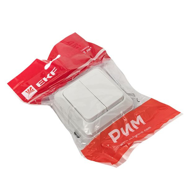 Рим Выключатель 2-клавишный 10А белый EKF ENV10-023-10 Рим Выключатель 2-клавишный 10А белый EKF ENV10-023-10