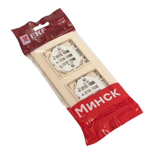 Рамка 2-местная горизонтальная бежевый Минск EKF ERM-G-302-20 Рамка 2-местная горизонтальная бежевый Минск EKF ERM-G-302-20