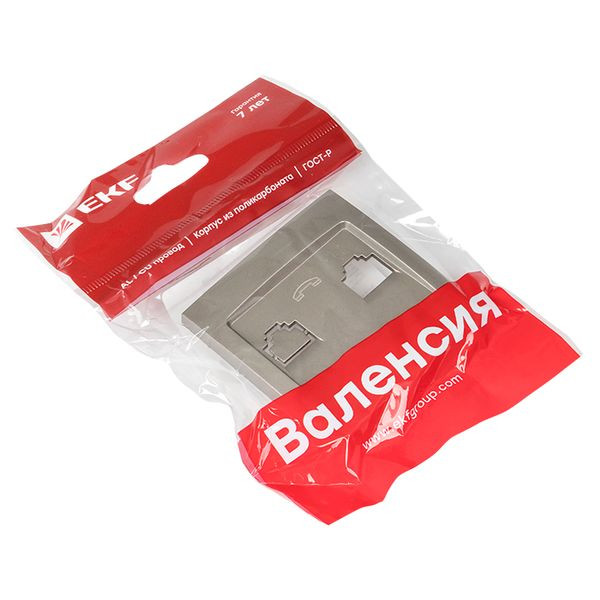 Валенсия лицевая панель розетки Phone 1-местная кашемир EKF PROxima EST01-L-034-40 Валенсия лицевая панель розетки Phone 1-местная кашемир EKF PROxima EST01-L-034-40