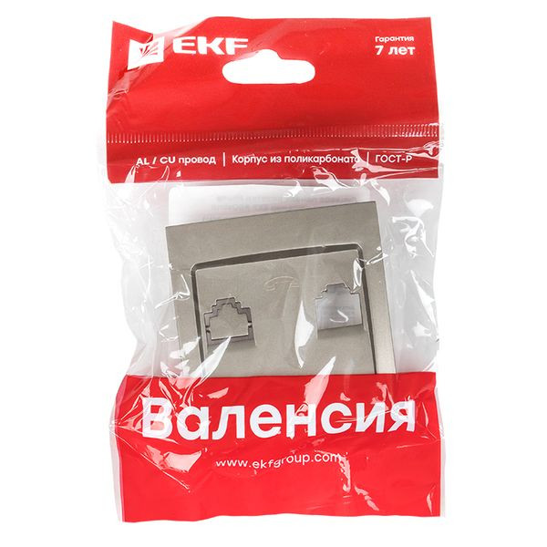 Валенсия лицевая панель розетки Phone 1-местная кашемир EKF PROxima EST01-L-034-40 Валенсия лицевая панель розетки Phone 1-местная кашемир EKF PROxima EST01-L-034-40