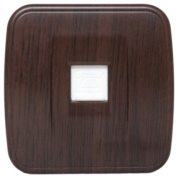 Розетка Phone 1-местная ОП Минск тёмное дерево EKF EGT01-034-40 Розетка Phone 1-местная ОП Минск тёмное дерево EKF EGT01-034-40