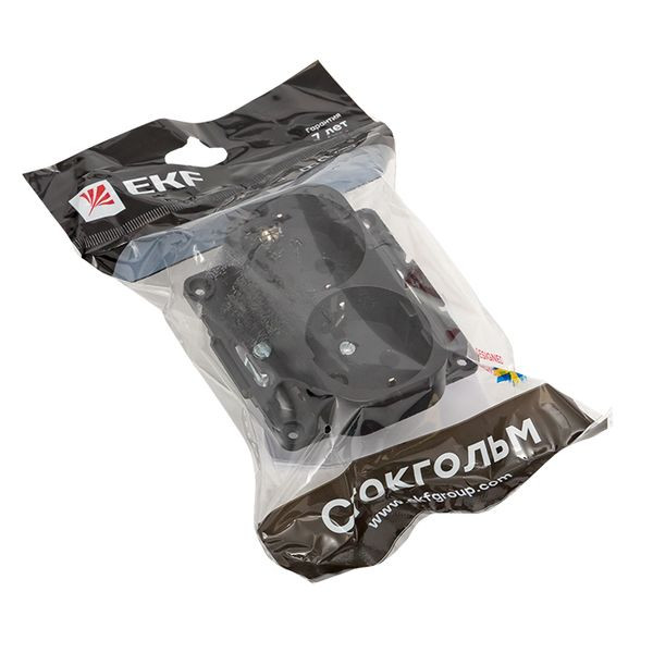 Стокгольм Механизм Розетки 2-местной с/з 16А автоматические клеммы черный с защ, штор, EKF PROxima EYR16-128-20 Стокгольм Механизм Розетки 2-местной с/з 16А автоматические клеммы черный с защ, штор, EKF PROxima EYR16-128-20