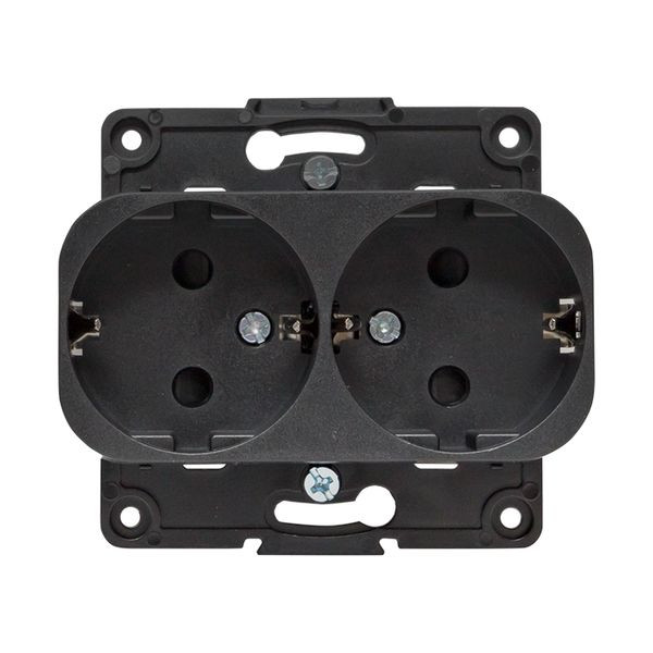 Стокгольм Механизм Розетки 2-местной с/з 16А автоматические клеммы черный с защ, штор, EKF PROxima EYR16-128-20 Стокгольм Механизм Розетки 2-местной с/з 16А автоматические клеммы черный с защ, штор, EKF PROxima EYR16-128-20