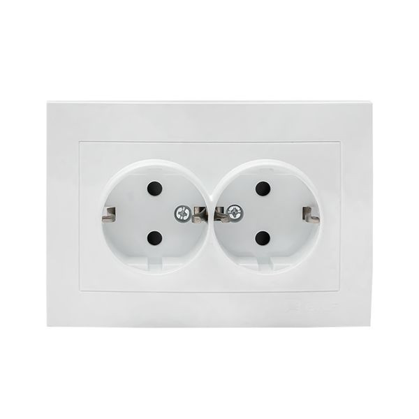 Валенсия розетка 2-местная с/з 16А белая с защ, штор, EKF PROxima EWR16-128-10 Валенсия розетка 2-местная с/з 16А белая с защ, штор, EKF PROxima EWR16-128-10