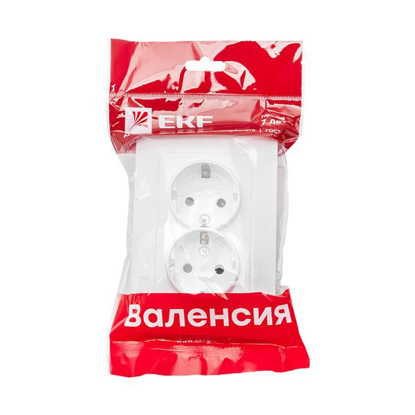 Валенсия розетка 2-местная с/з 16А белая с защ, штор, EKF PROxima EWR16-128-10 Валенсия розетка 2-местная с/з 16А белая с защ, штор, EKF PROxima EWR16-128-10