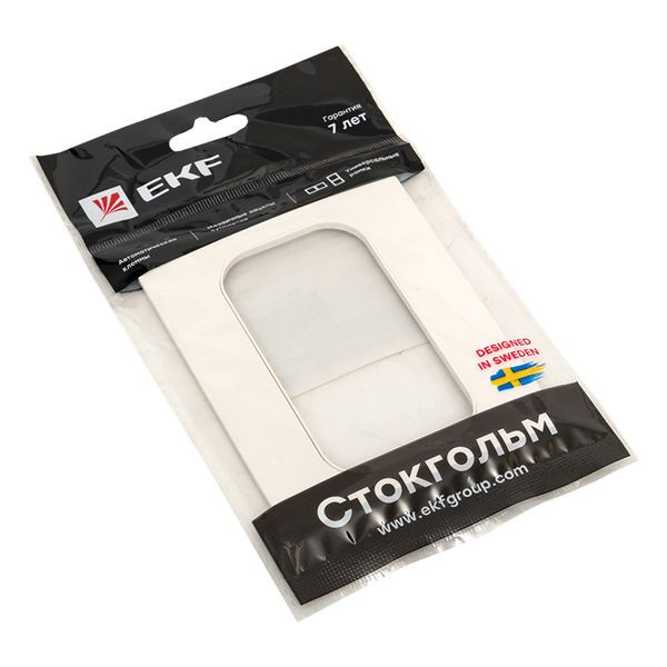 Стокгольм Рамка для розетки 2-местная белая EKF PROxima EYM-G-304-10 Стокгольм Рамка для розетки 2-местная белая EKF PROxima EYM-G-304-10