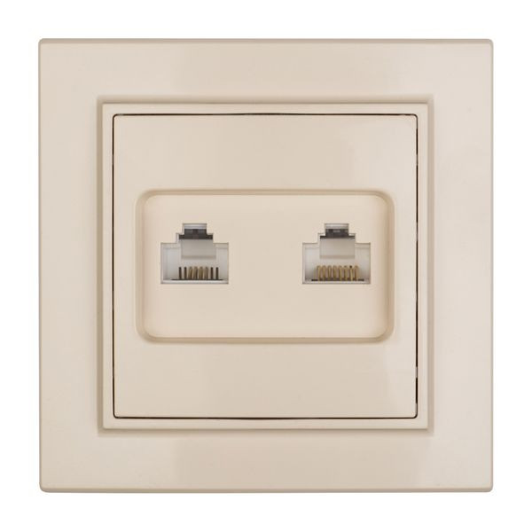 Розетка RJ-45+Phone СП бежевый Минск EKF ERK00-135-20 Розетка RJ-45+Phone СП бежевый Минск EKF ERK00-135-20