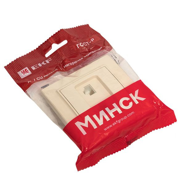 Розетка RJ-45+Phone СП бежевый Минск EKF ERK00-135-20 Розетка RJ-45+Phone СП бежевый Минск EKF ERK00-135-20