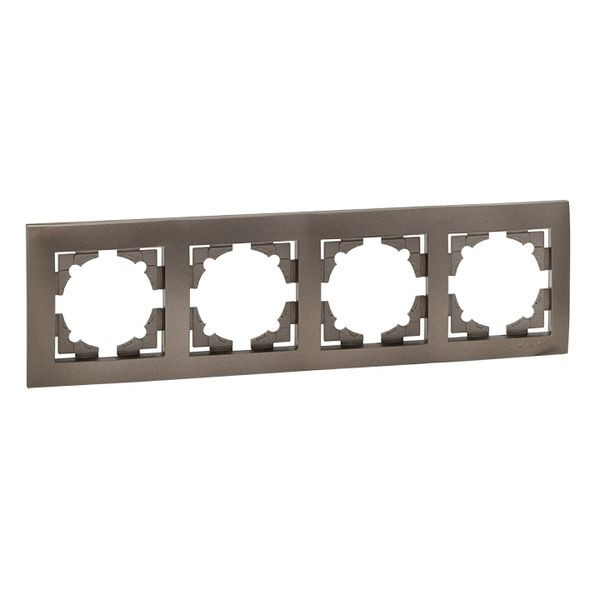 Валенсия Рамка 4-местная графит EKF EWM-G-304-60 Валенсия Рамка 4-местная графит EKF EWM-G-304-60