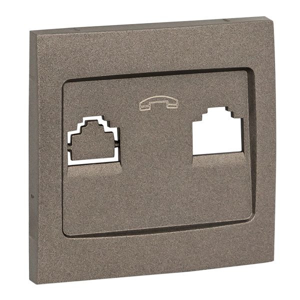 Валенсия лицевая панель розетки Phone 1-местная графит EKF PROxima EST01-L-034-60 Валенсия лицевая панель розетки Phone 1-местная графит EKF PROxima EST01-L-034-60