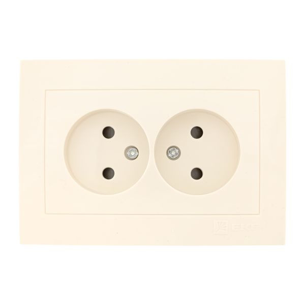 Валенсия розетка 2-местная б/з 10А кремовая с защ, штор, EKF PROxima EWR10-102-20 Валенсия розетка 2-местная б/з 10А кремовая с защ, штор, EKF PROxima EWR10-102-20