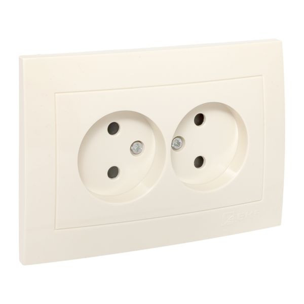 Валенсия розетка 2-местная б/з 10А кремовая с защ, штор, EKF PROxima EWR10-102-20 Валенсия розетка 2-местная б/з 10А кремовая с защ, штор, EKF PROxima EWR10-102-20