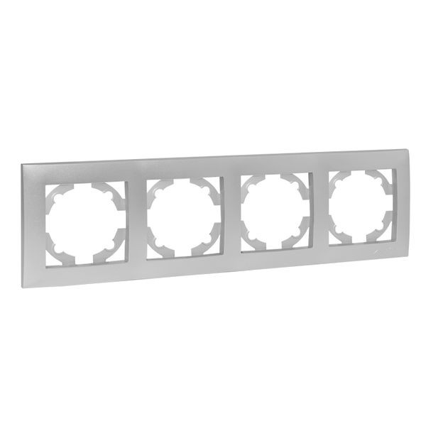 Валенсия Рамка 4-местная сталь EKF EWM-G-304-30 Валенсия Рамка 4-местная сталь EKF EWM-G-304-30