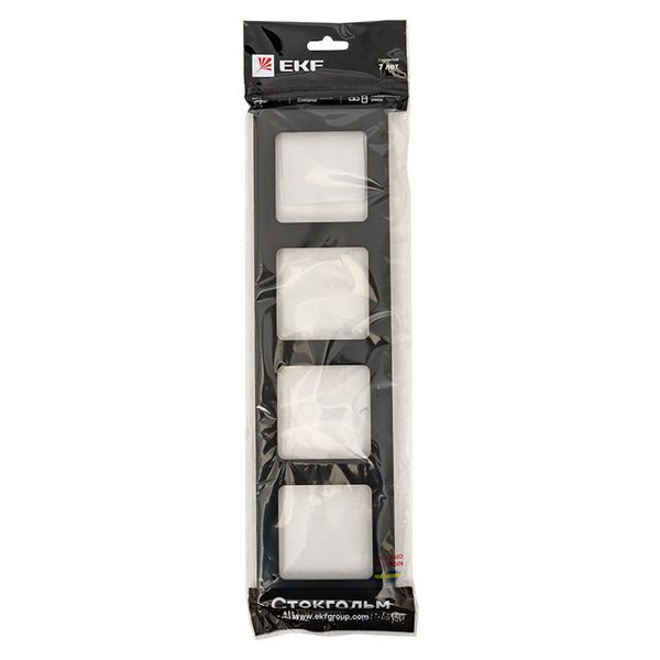 Стокгольм Рамка 4-местная металлическая черная EKF PROxima EZM-G-305-10 Стокгольм Рамка 4-местная металлическая черная EKF PROxima EZM-G-305-10