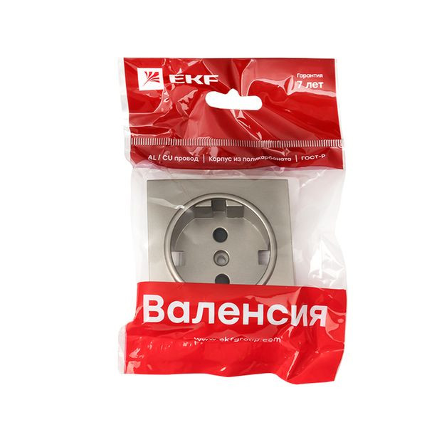 Валенсия лицевая панель розетки 1-местной с/з 16А кашемир с защ, штор, EKF PROxima ESR16-L-028-40 Валенсия лицевая панель розетки 1-местной с/з 16А кашемир с защ, штор, EKF PROxima ESR16-L-028-40