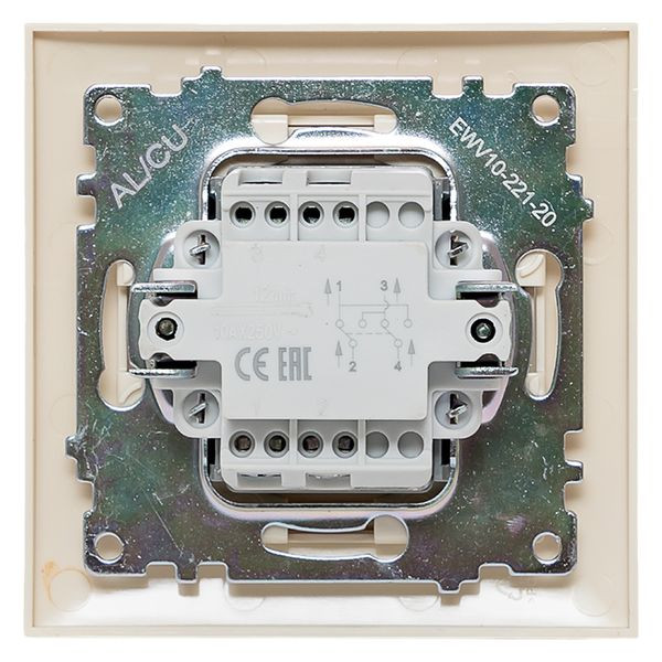 Валенсия выключатель 1-кл, 10А кремовый перекрестный EKF EWV10-221-20 Валенсия выключатель 1-кл, 10А кремовый перекрестный EKF EWV10-221-20