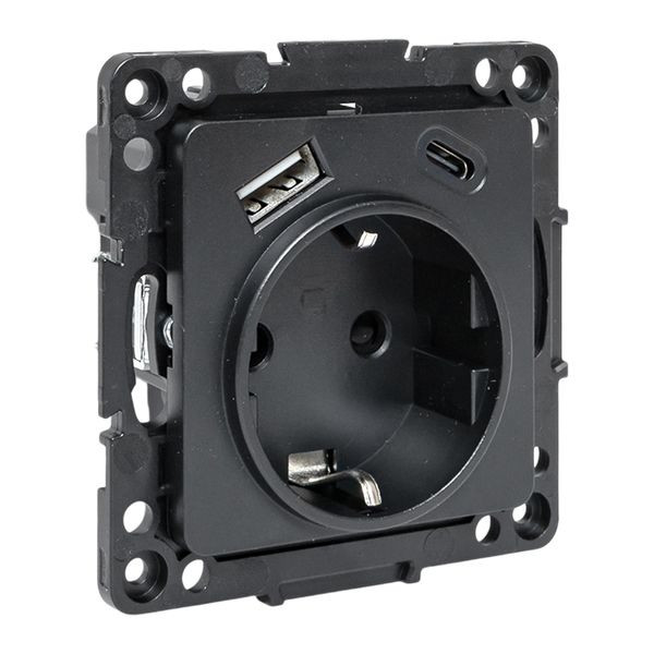 Стокгольм Механизм Розетки 1-местной с/з, USB A+C 16А винтовые клеммы черный с защ, штор, EKF EZR16-2USB-typeA-typeC Стокгольм Механизм Розетки 1-местной с/з, USB A+C 16А винтовые клеммы черный с защ, штор, EKF EZR16-2USB-typeA-typeC