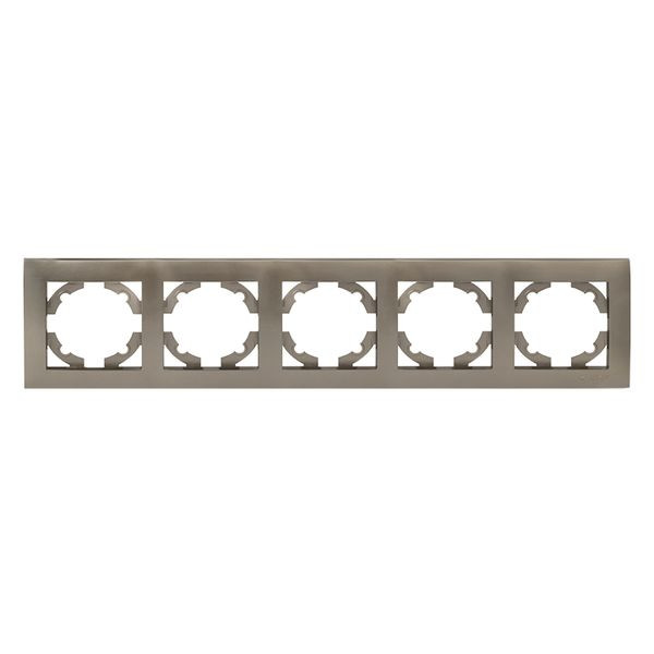 Валенсия Рамка 5-местная кашемир EKF EWM-G-305-40 Валенсия Рамка 5-местная кашемир EKF EWM-G-305-40