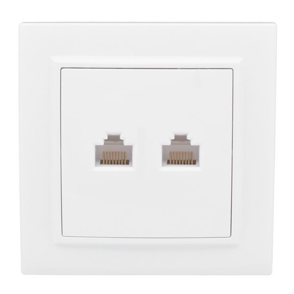 Минск Розетка RJ-45+Phone СП белая EKF Basic ERK00-135-10 Минск Розетка RJ-45+Phone СП белая EKF Basic ERK00-135-10