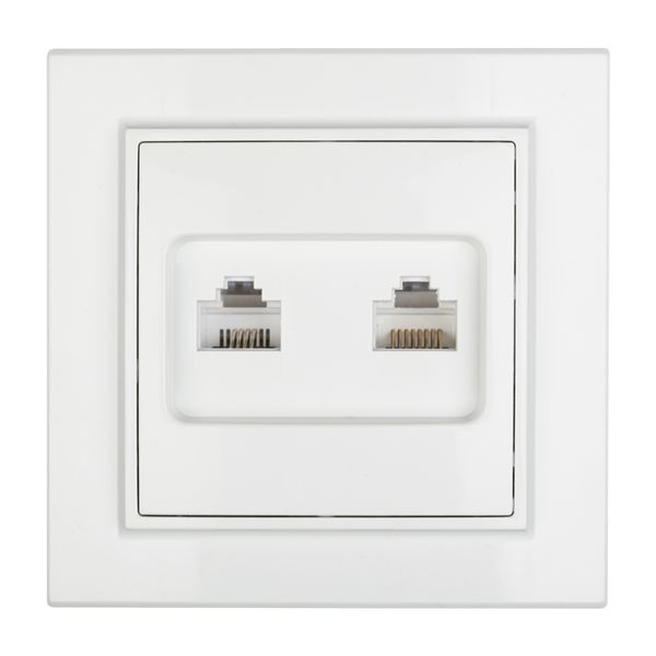 Минск Розетка RJ-45+Phone СП белая EKF Basic ERK00-135-10 Минск Розетка RJ-45+Phone СП белая EKF Basic ERK00-135-10