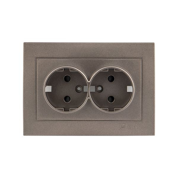 Валенсия лицевая панель розетки 2-местной с/з 16А графит с защ, штор, EKF PROxima ESR16-L-128-60 Валенсия лицевая панель розетки 2-местной с/з 16А графит с защ, штор, EKF PROxima ESR16-L-128-60